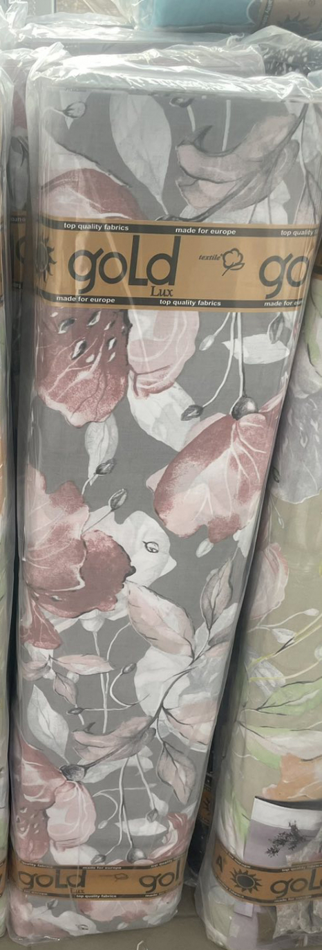 Тканина для постільної білизни Бязь "Gold" Lux GL3363-grey