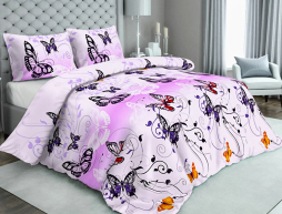 Тканина для постільної білизни Бязь "Gold" Lux "Чудові великі метелики" GL2004