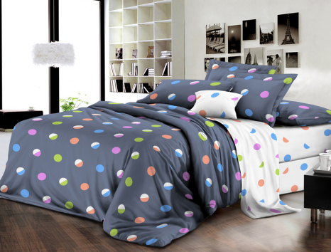 Сімейний набір постільної білизни із Ранфорсу №182038AB Черешенка™