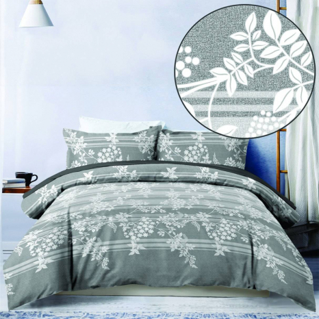 Ткань для постельного белья Бязь "Gold" Lux GL3586grey