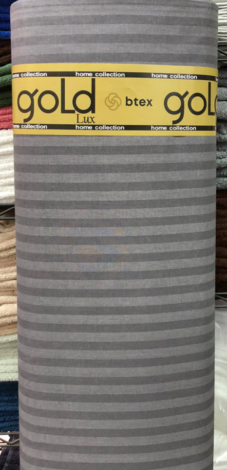 Ткань для постельного белья Бязь "Gold" Lux однотонная в полоску GLS11027graphite (50м)