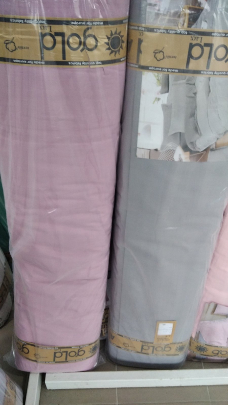 Ткань для постельного белья Бязь "Gold" Lux однотонная GLpowder&gray (A+B) - (50м+50м)