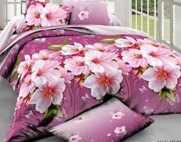 Полуторний набір постільної білизни 150*220 із Ранфорсу №1R183 Черешенка™