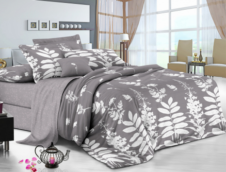 Двоспальний набір постільної білизни 180*220 із Сатину №573AB Черешенка™