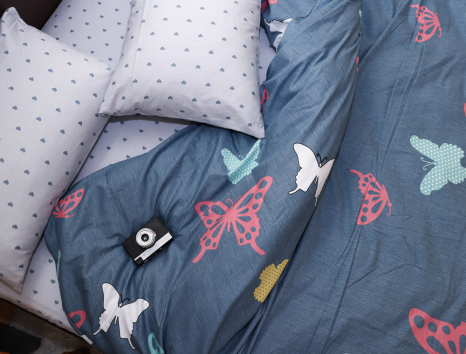 Полуторний набір постільної білизни 150*220 із Сатину №8018AB Черешенка™