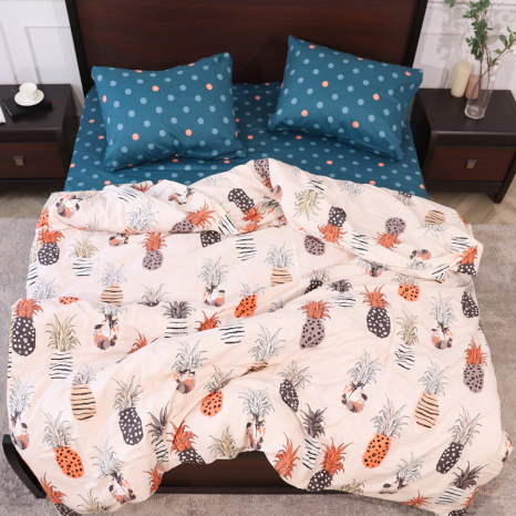Семейный набор хлопкового постельного белья из Сатина №020AB Черешенка™