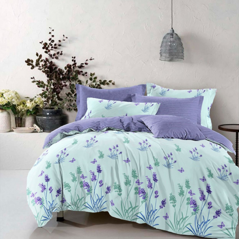 Ткань для постельного белья Бязь "Gold" Lux "Сказочный цветок" GL1636 (A+B) - (50м+50м)