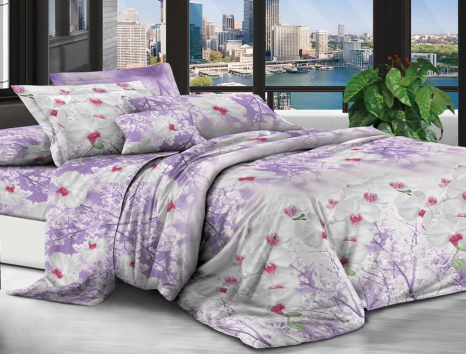 Євро набір постільної білизни 200*220 із полікотону №202218 Черешенька™