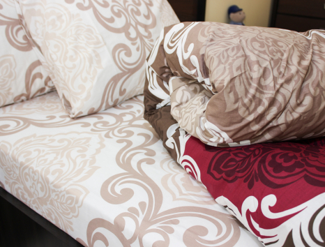 Семейный набор хлопкового постельного белья из Бязи "Gold" №151424AB Черешенка™