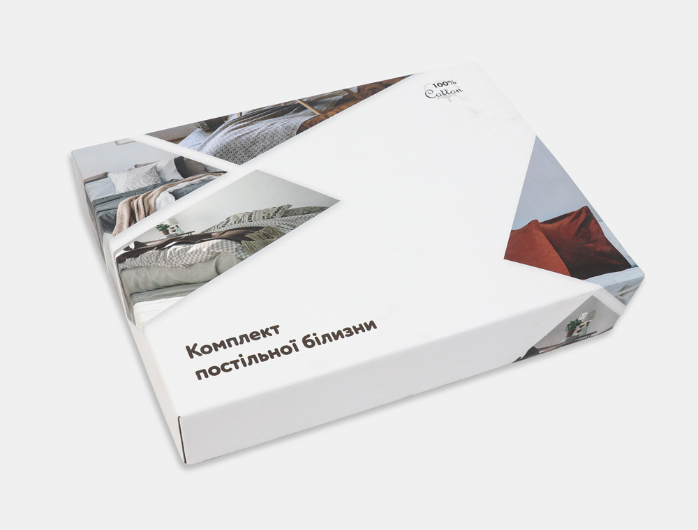 Двоспальний набір постільної білизни 180*220 зі Страйп Сатину №14-1209 Черешенка™