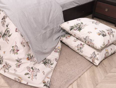 Двоспальний набір постільної білизни 180*220 із Бязі "Gold" №153570АВ Черешенка™