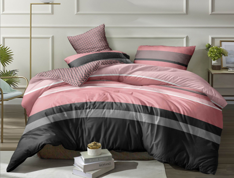 Семейный набор хлопкового постельного белья из Ранфорса №18695AB Черешенка™