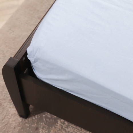 Простынь на резинке (90*200*25) голубая №6655141