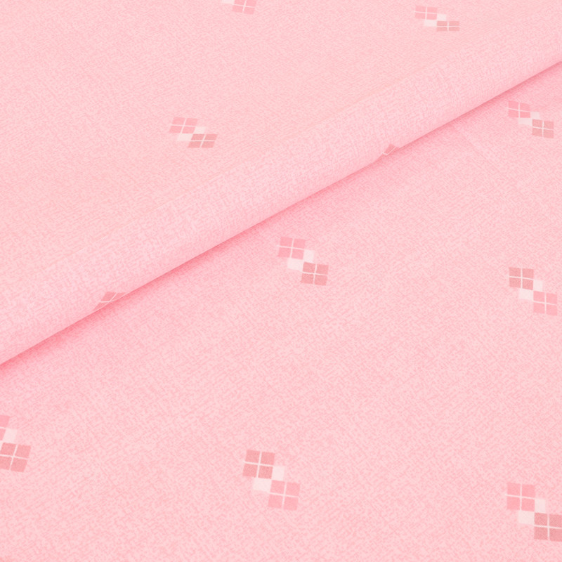 Ткань для постельного белья Бязь "Gold" Lux GL1899pink (A+B) - (50м+50м)