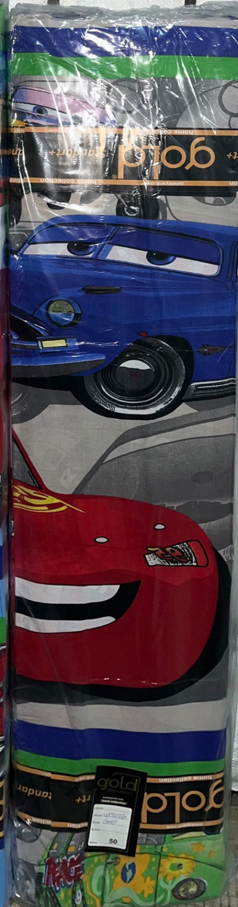 Ткань для постельного белья Бязь "Gold" детская "Быстрая гонка" GLB1750grey