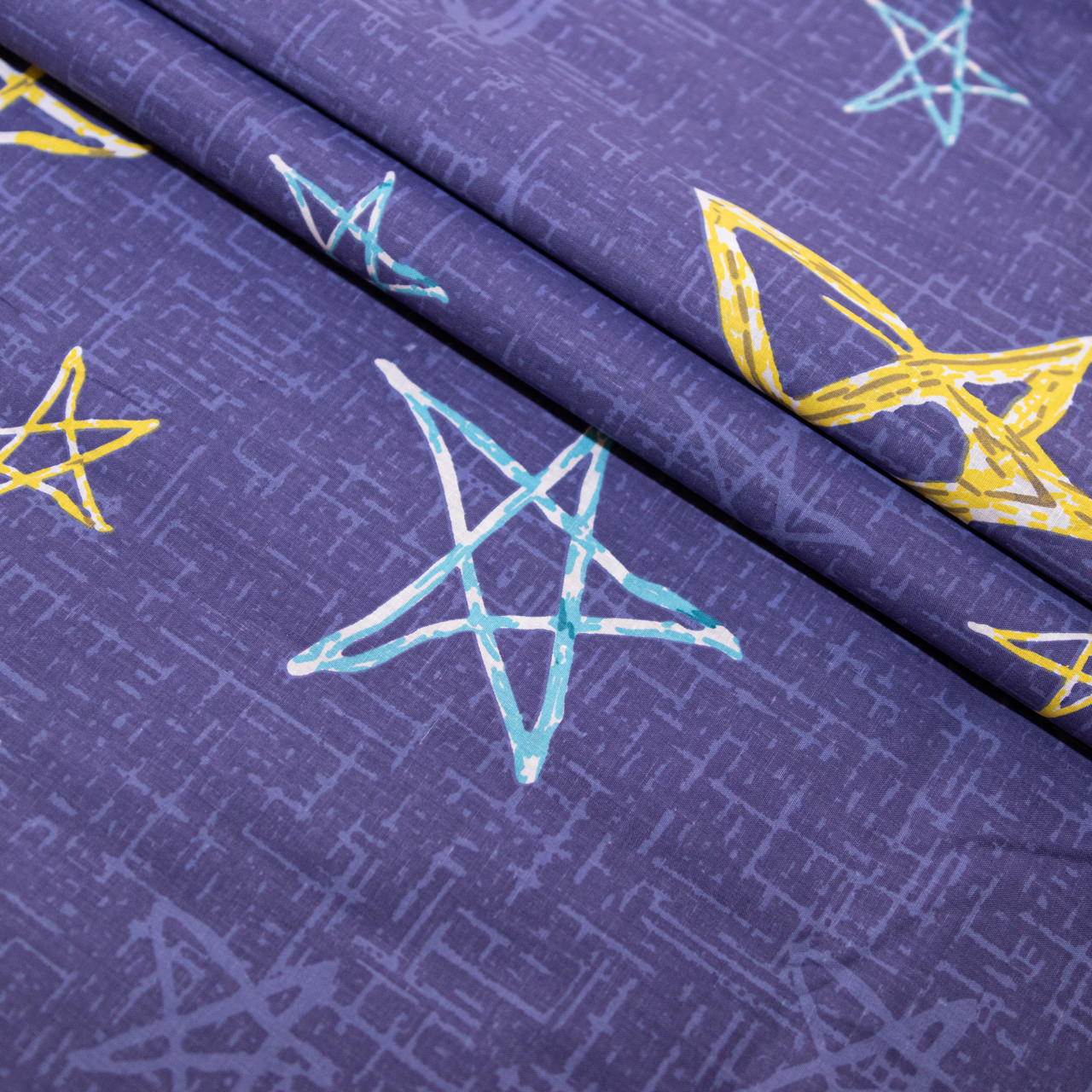 Тканина для постільної білизни Бязь "Gold" Lux "Зоряне небо" GL1521 (A+B) - (50м+50м)