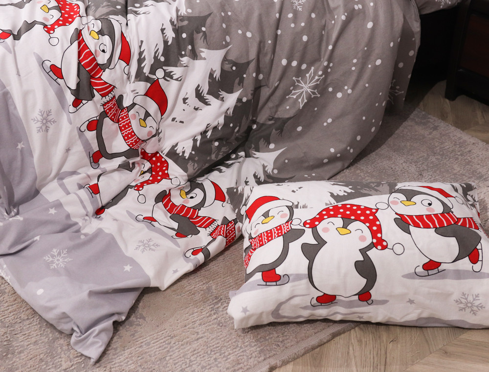 Полуторний набір постільної білизни 150*220 з Фланелі №954629 Черешенка™