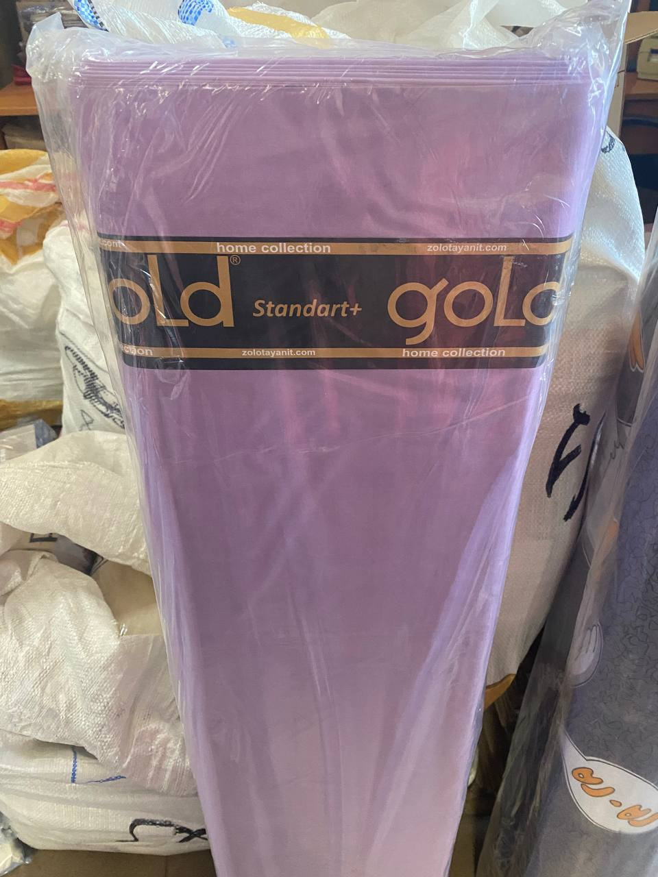 Тканина для постільної білизни Бязь "Gold" Lux однотонна GLlilac (50м)