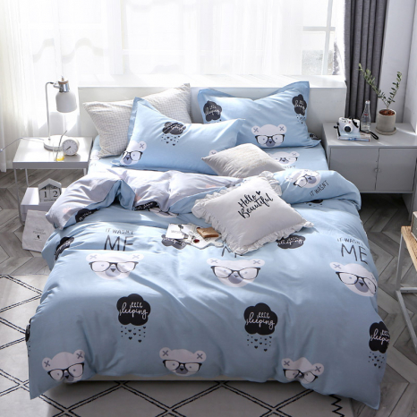 Тканина для постільної білизни Бязь "Gold" Lux дитяча GLB288blue