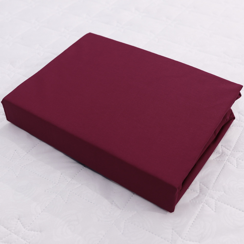 Простирадло на резинці (160*200*25) бордо №1029