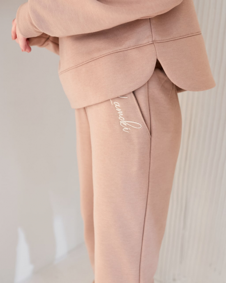 Жіночий костюм із джогерами (Розмір S) какао №231_0021