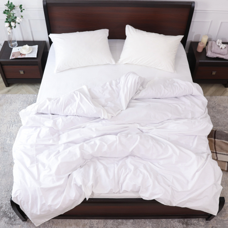 Двоспальний набір постільної білизни 180*220 із Сатину №White Черешенка™