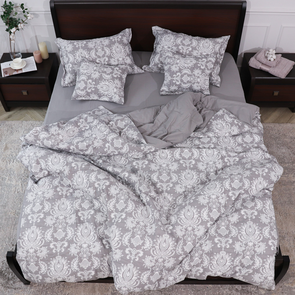 Евро макси набор постельного белья 200*230 из Муслина №600-30 Черешенка™