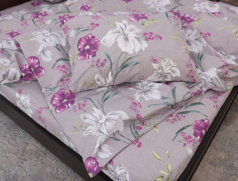 Полуторний набір постільної білизни 150*220 із Бязі "Gold" №155033 Черешенка™