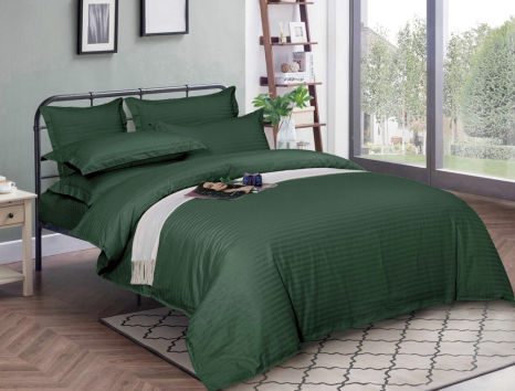 Двоспальний набір постільної білизни 180*220 зі Страйп Сатину №545917 KRISPOL™