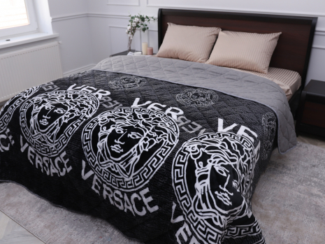 Полуторне флісове стьобане покривало №55093R