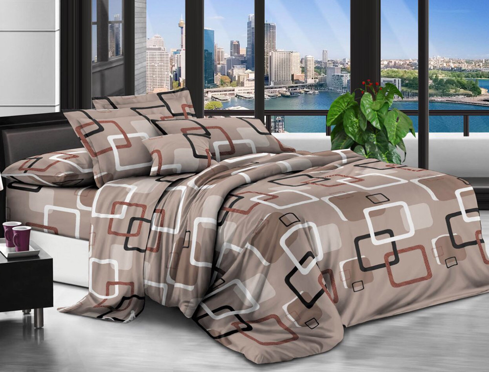 Полуторний набір постільної білизни 150*220 із Бязі "Gold" №157567 Черешенка™