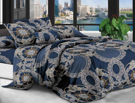 Сімейний набір постільної білизни 240*220 із полікотону №202774 Черешенька™