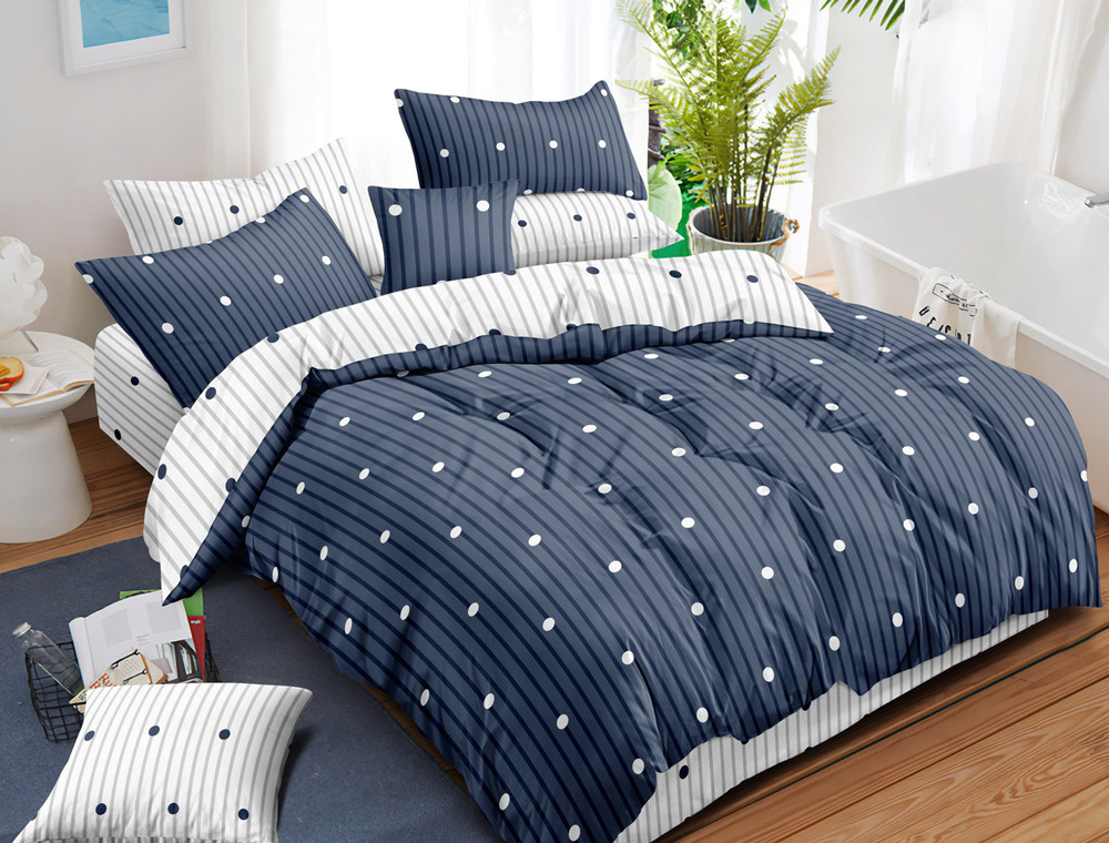 Двоспальний набір постільної білизни 180*220 із Сатину №44223AB Черешенка™