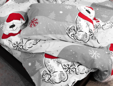 Полуторний набір постільної білизни 150*220 із Бязі "Gold" №157971 Черешенка™