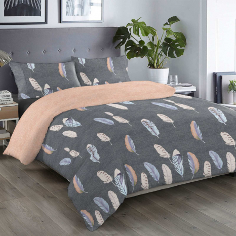 Тканина для постільної білизни Бязь "Gold" Lux GL1526grey (A+B) - (50м+50м)