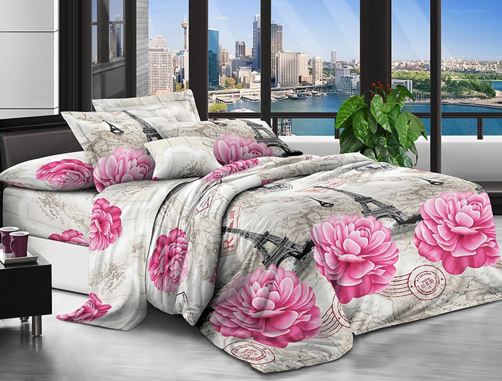 Полуторний набір постільної білизни 150*220 із полікотону №207370 Черешенька™