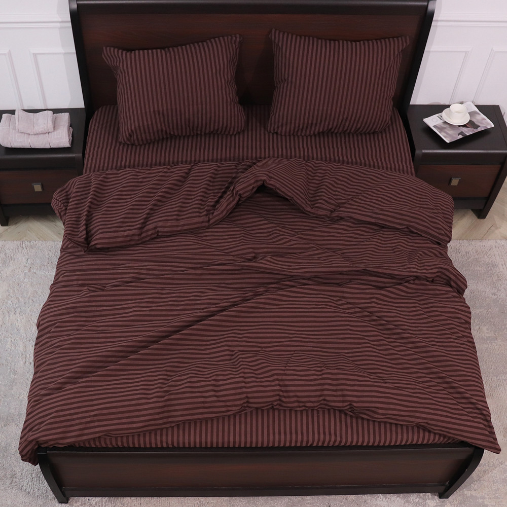 Двуспальный набор однотонного постельного белья 180*220 из Бязи "Gold" №1510028 Черешенка™