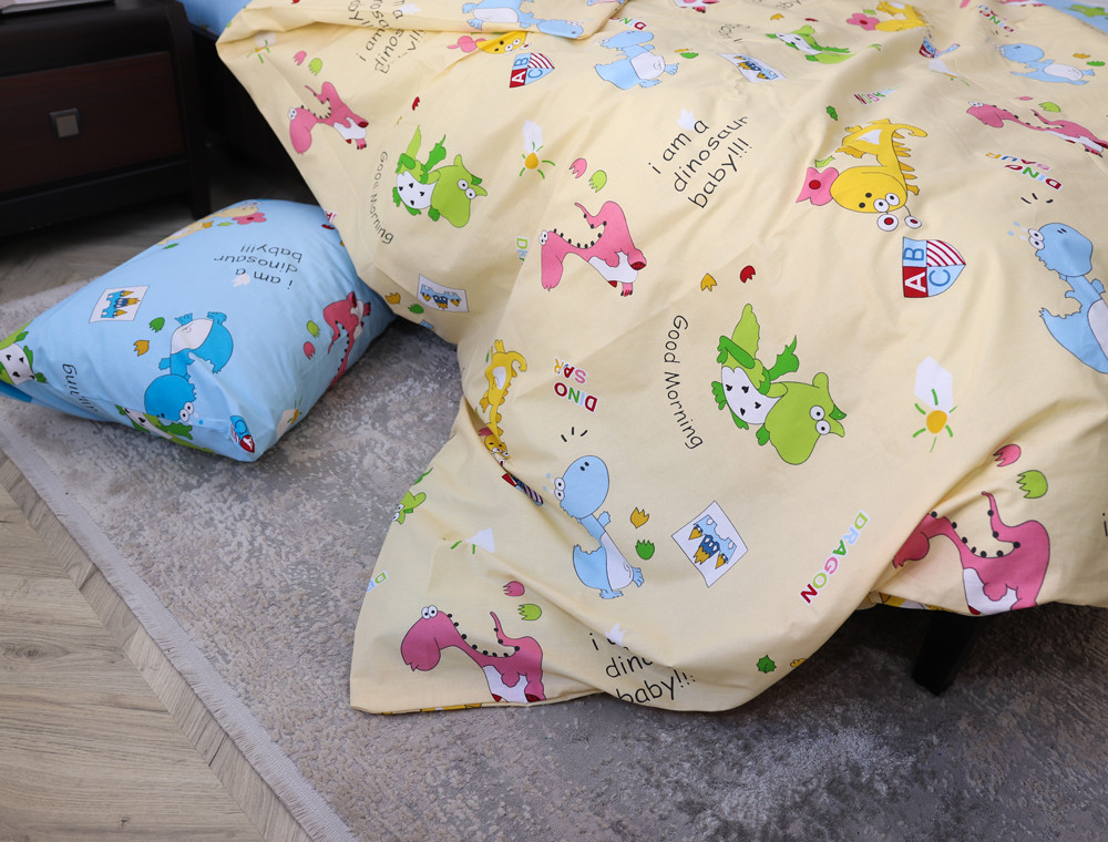 Полуторний набір постільної білизни 150*220 із Бязі "Gold" №167512AB Черешенка™