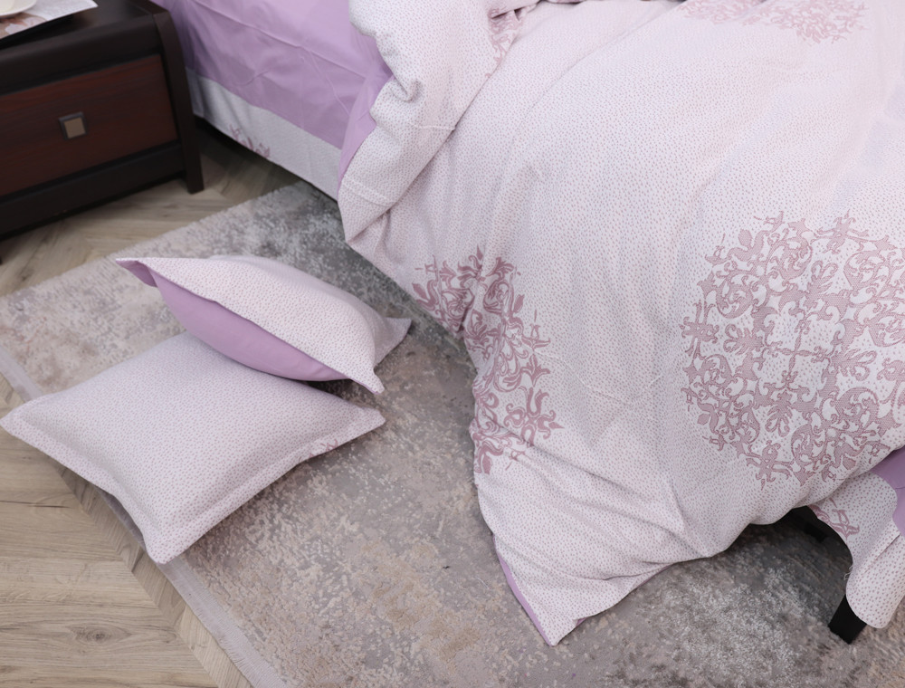 Евро макси набор постельного белья 200*230 из Трикотажа (Вязка) №500-07 Черешенка™