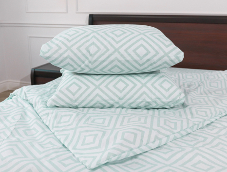 Полуторный набор постельного белья с ромбами 150*220 из Бязи "Gold" №150161 Черешенка™