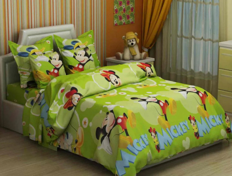 Тканина для постільної білизни Бязь "Gold" Lux дитяча GLB24056green