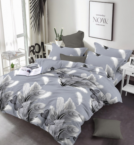 Тканина для постільної білизни Бязь "Gold" Lux GL17230grey