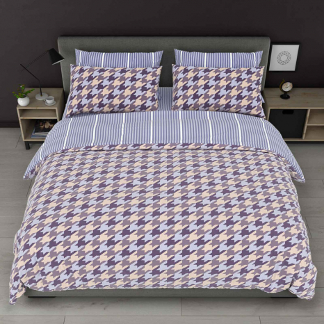 Ткань для постельного белья Бязь "Gold" Lux GL8081violet (A+B) - (50м+50м)