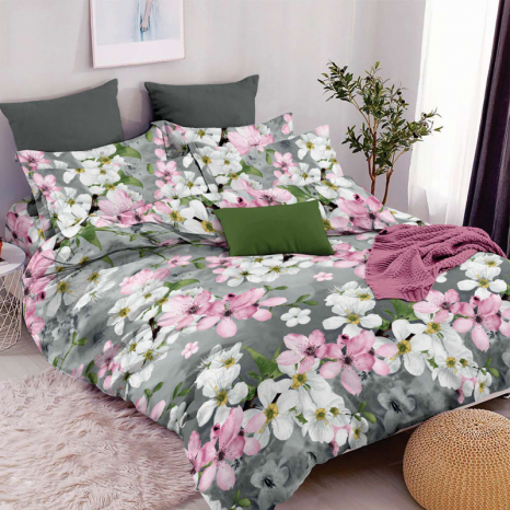 Ткань для постельного белья Бязь "Gold" Lux GL3393DkGrey