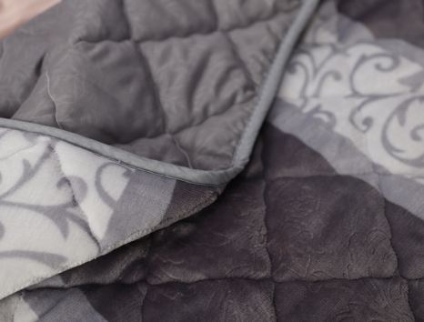 Полуторне флісове стьобане покривало №55049