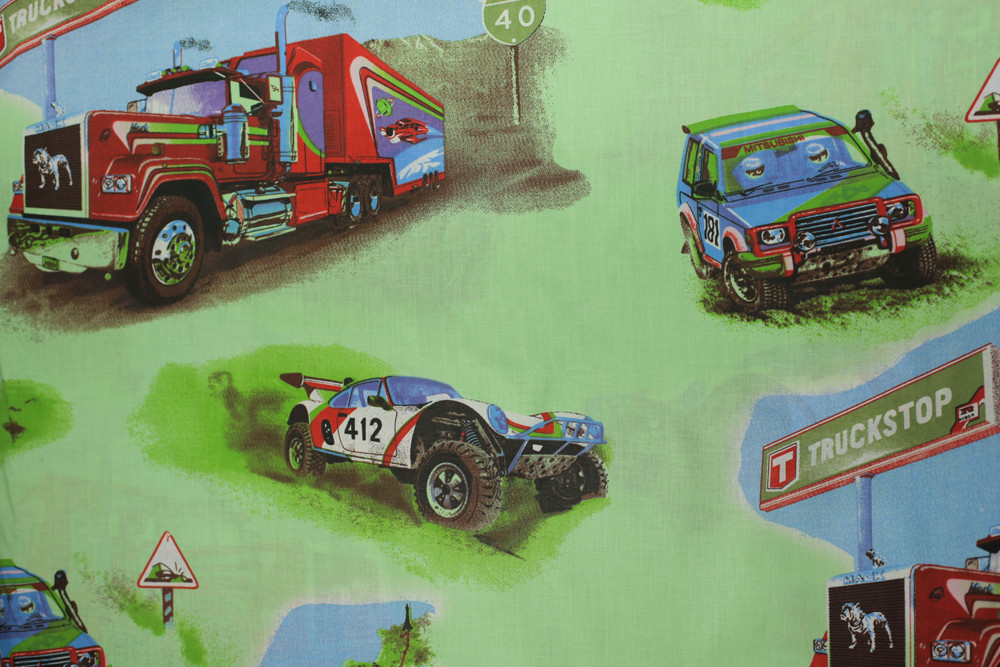 Ткань для постельного белья Бязь "Gold" Lux детская GLB0669green