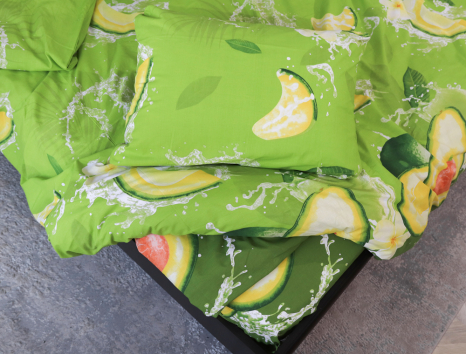 Полуторний набір постільної білизни 150*220 із Бязі "Gold" №151758 Черешенька™