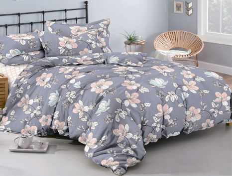 Тканина для постільної білизни Бязь "Gold" Lux "Яблуневе цвітіння" GL4190