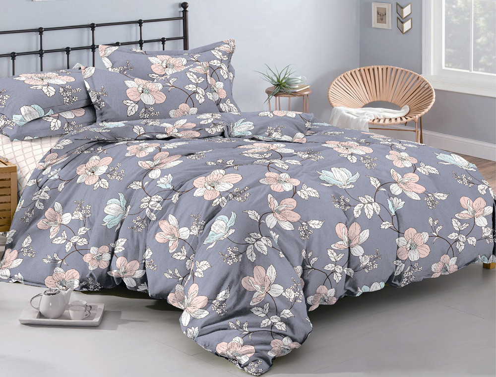 Тканина для постільної білизни Бязь "Gold" Lux "Яблуневе цвітіння" GL4190