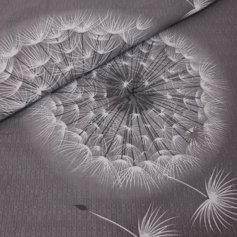 Тканина для постільної білизни Бязь "Gold" Lux GL1033 (A+B) "Білі кульбаби" - (50м+50м)